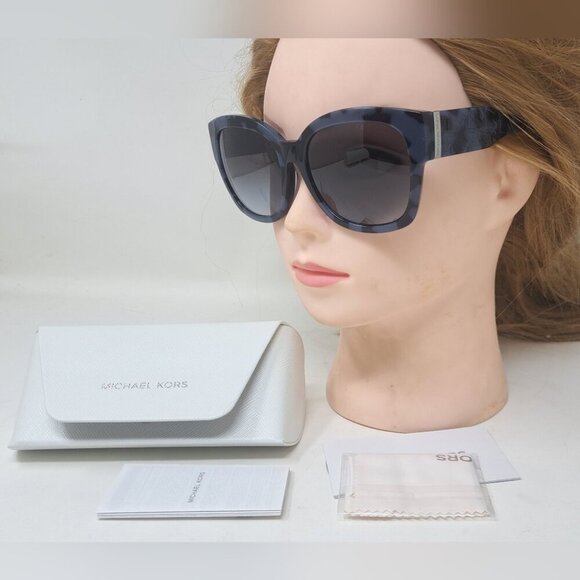 Michael Kors MK2164 BAJA Sunglasses in Blue Tortoise Gray Gradient 56-18-140 - Picture 1 of 16
